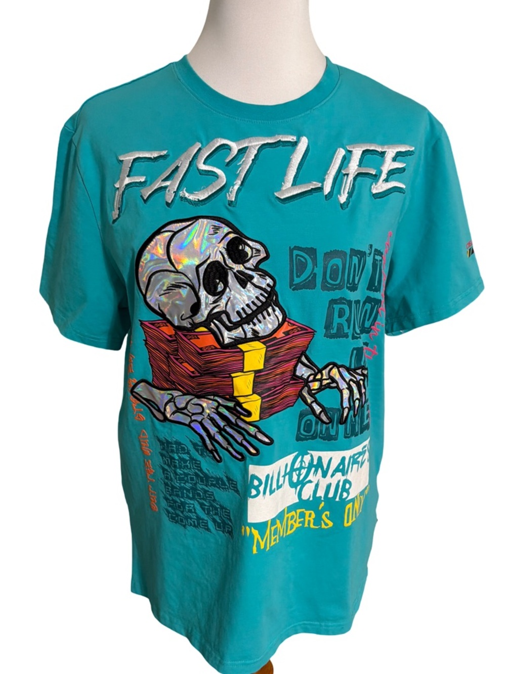 Create 2MRW Fast Life Graphic Short-Sleeve Tee in Teal
